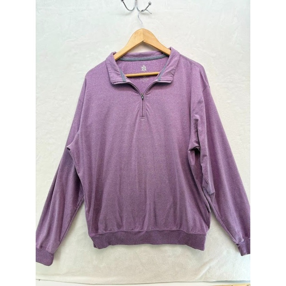 Turtleson Golf Tour Performance Pullover Top 1/4 Zip Sz XL‎ Purple Long Sleeve